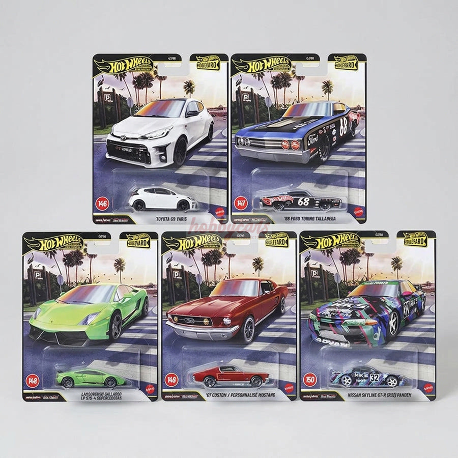 Hot Wheels [2026 Boulevard] Mix 2 - Set of 5 Cars