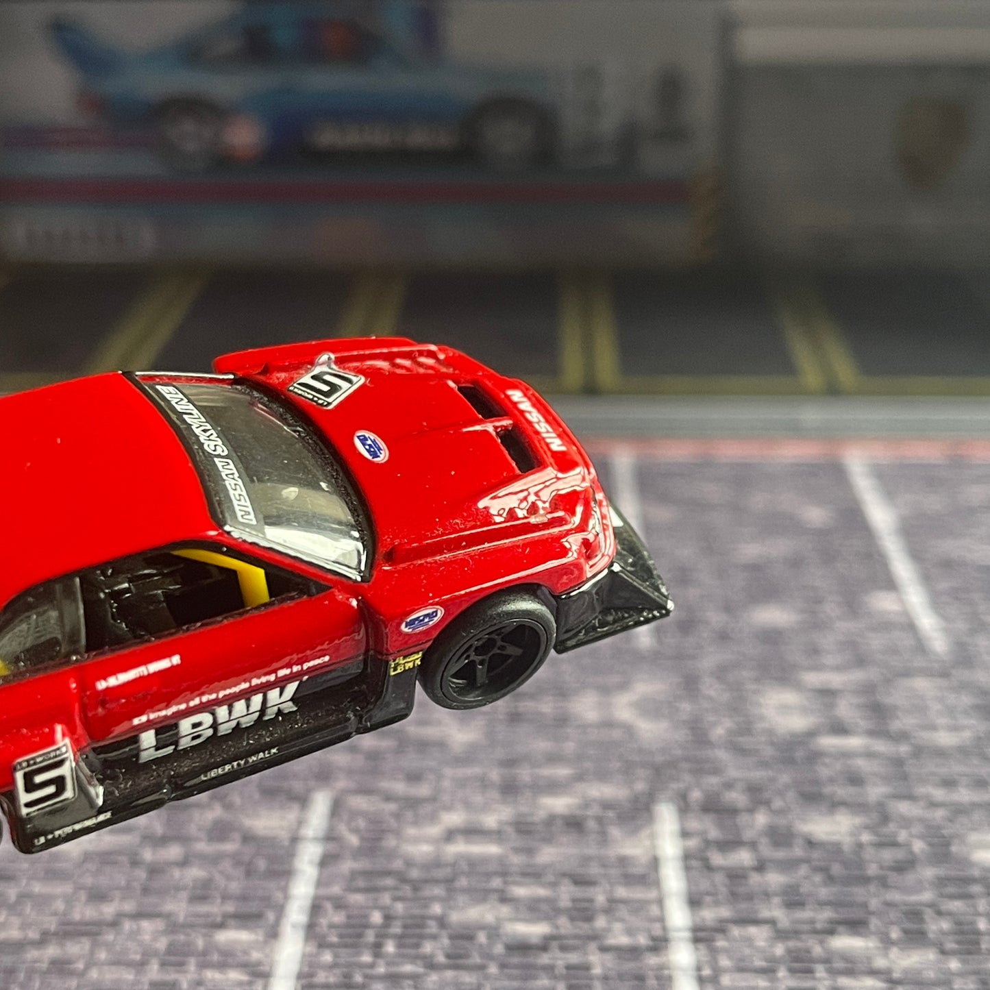 Hot Wheel Loose LB-ER34 Super Silhouette Nissan Skyline (Mountain Drifters) (Red) (Damaged)