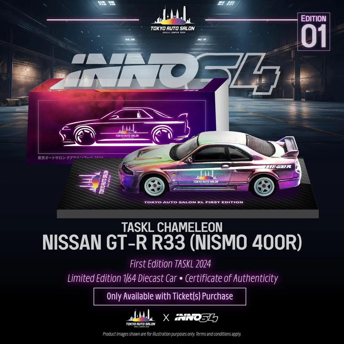 Taskl Inno64 Inno64 TASKL Chameleon Nissan (R33) NISMO 400R Tokyo Auto Salon Kuala ...