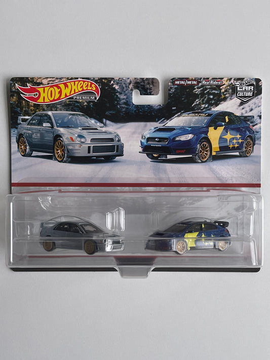 Hot Wheels 2 Twin Pack Subaru Impreza WRX,  '16 Subaru WRX STI