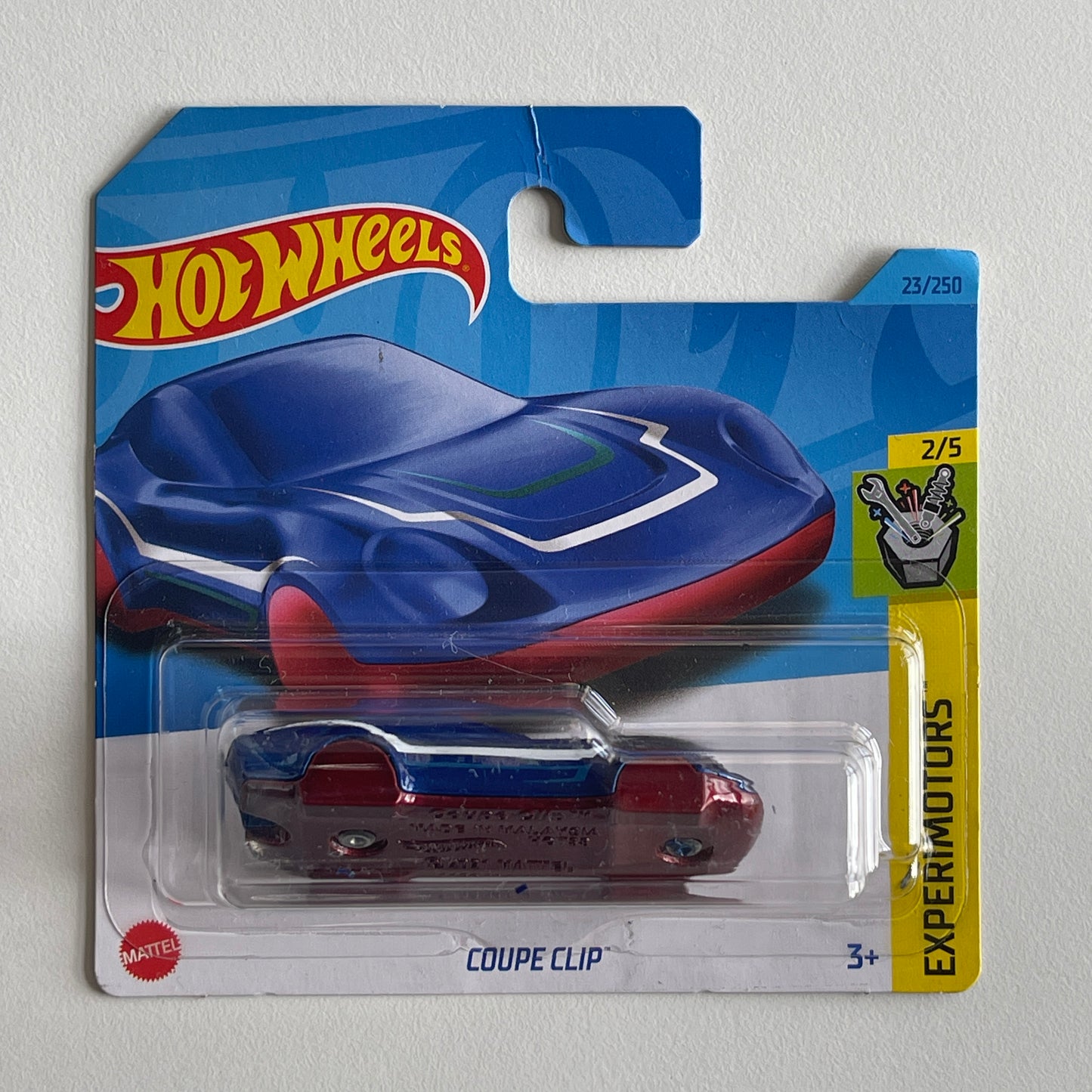 Hot Wheels Coupe Clip (Blue) Short Card (Damaged) Experimotors 23/250