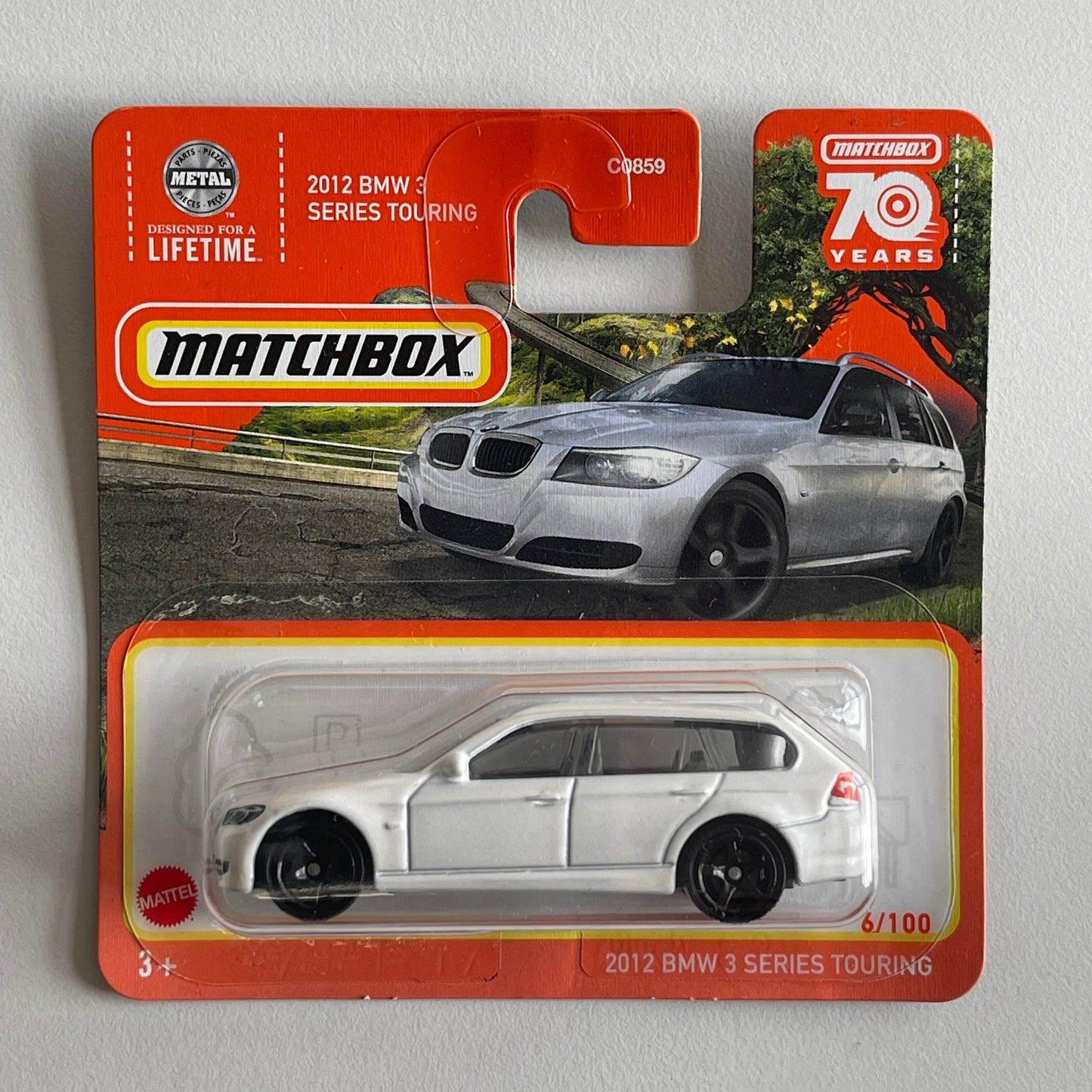 Matchbox 2012 BMW 3 Series Touring (White) Short Card