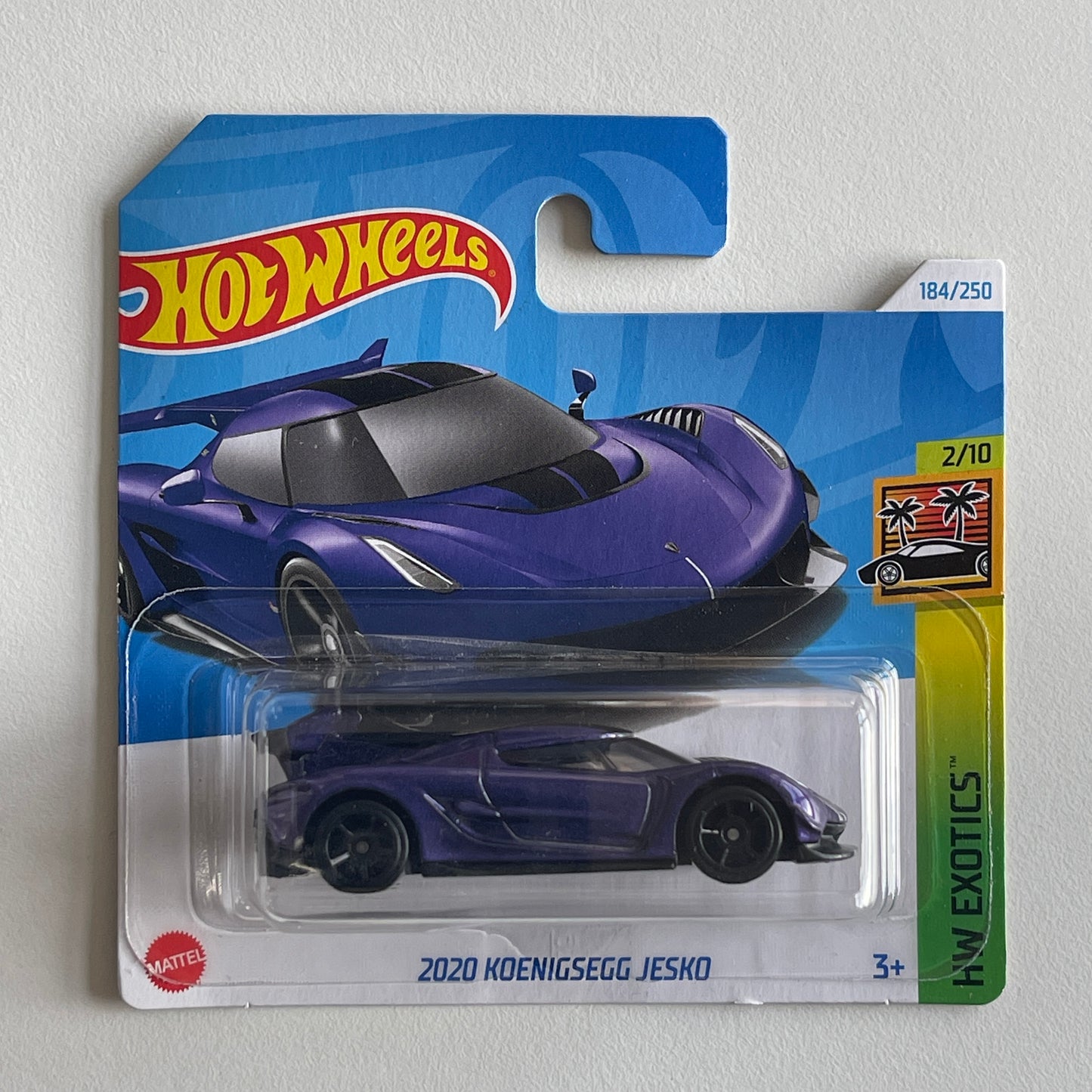 Hot Wheels 2020 Koenigsegg Jesko (Purple) Short Card HW Exotics 184/240