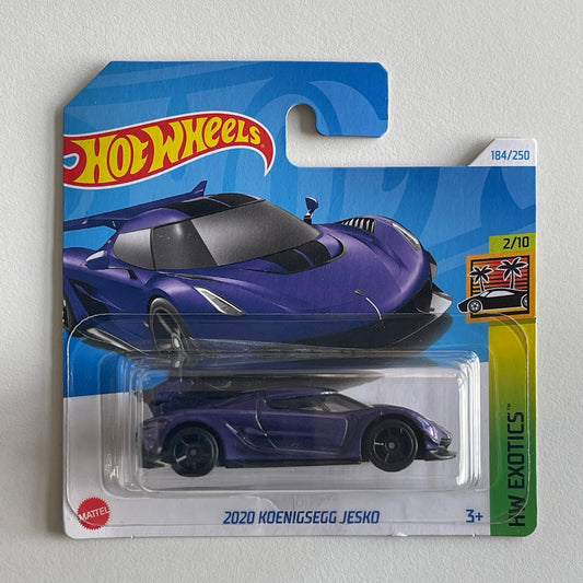 Hot Wheels 2020 Koenigsegg Jesko (Purple) Short Card HW Exotics 184/240