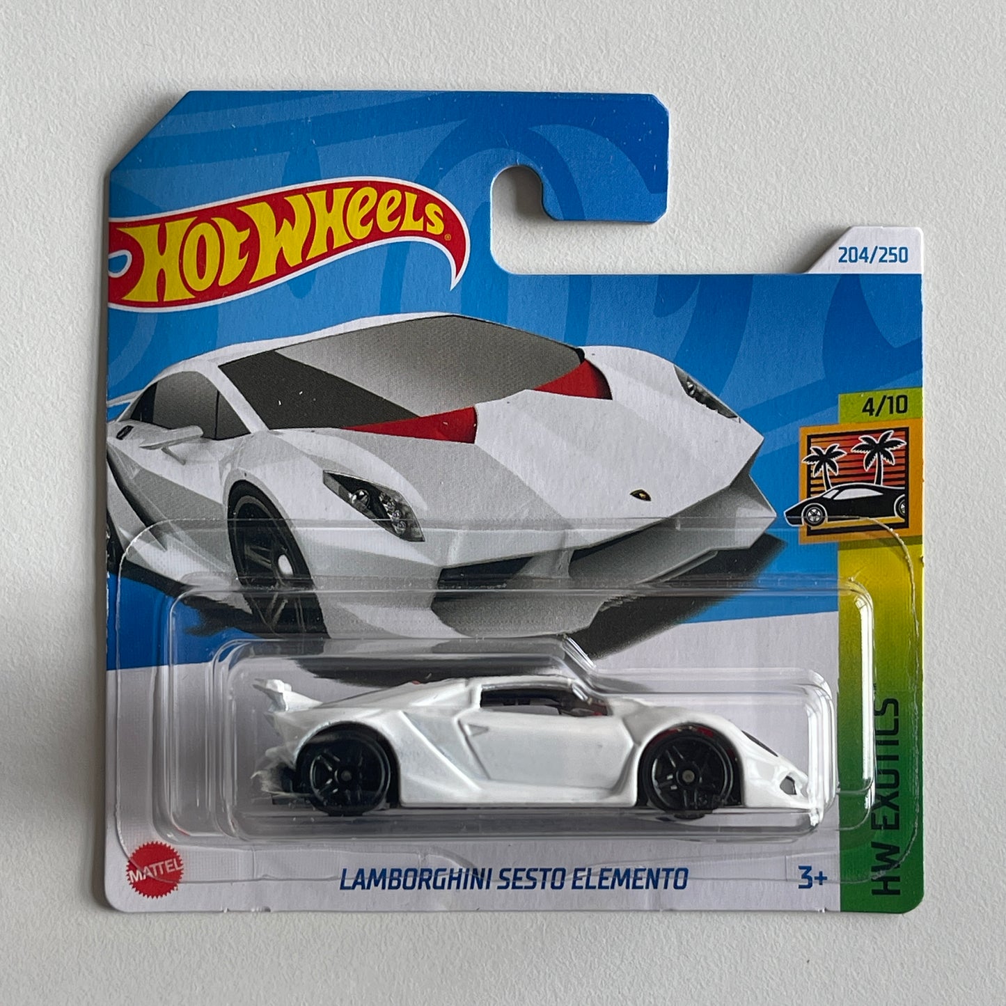 Hot Wheels Lamborghini Sesto Elemento (White) Short Card HW Exotics 204/250