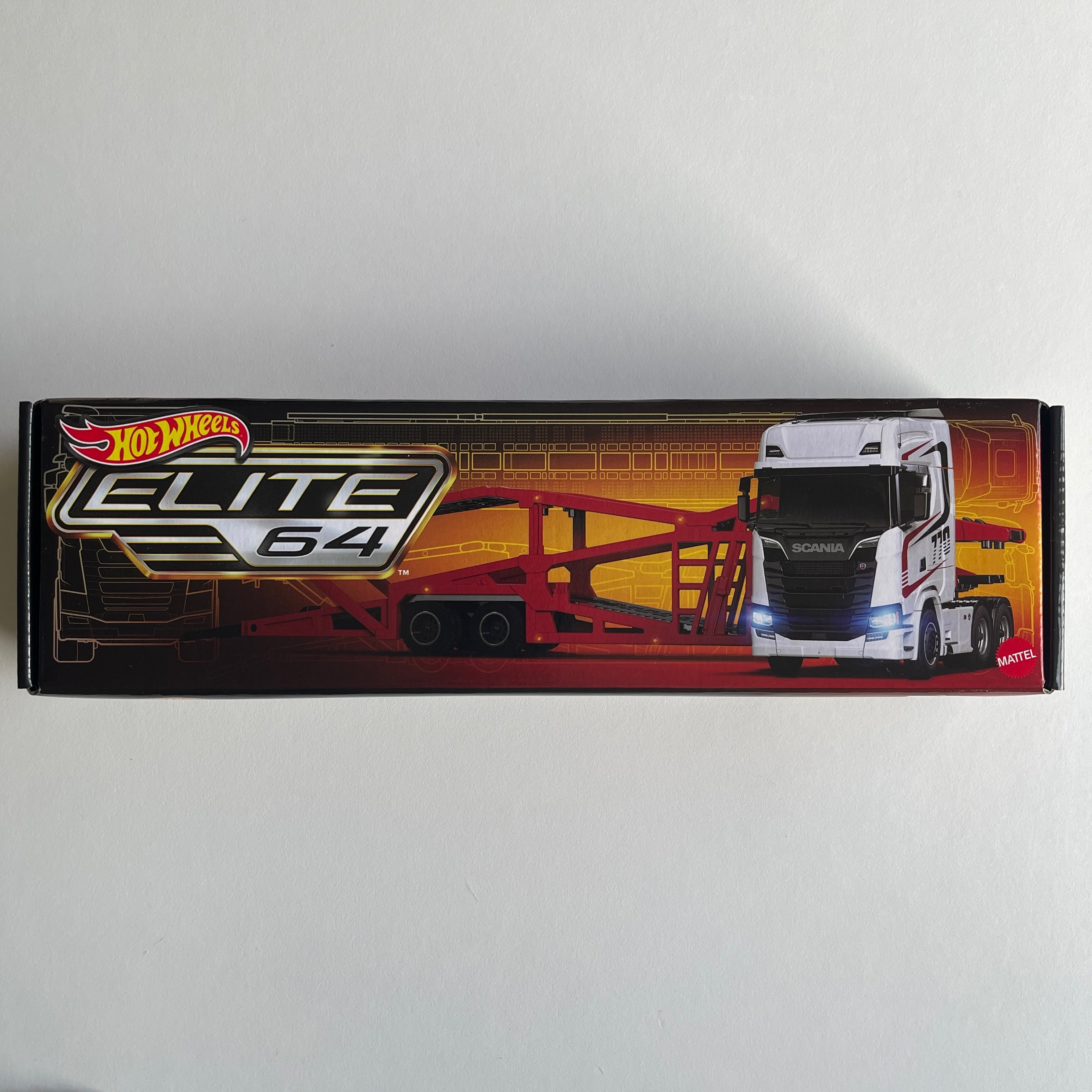 ホットウィール RLCエリート64 スカニア 770S カーキャリアー ミニカー