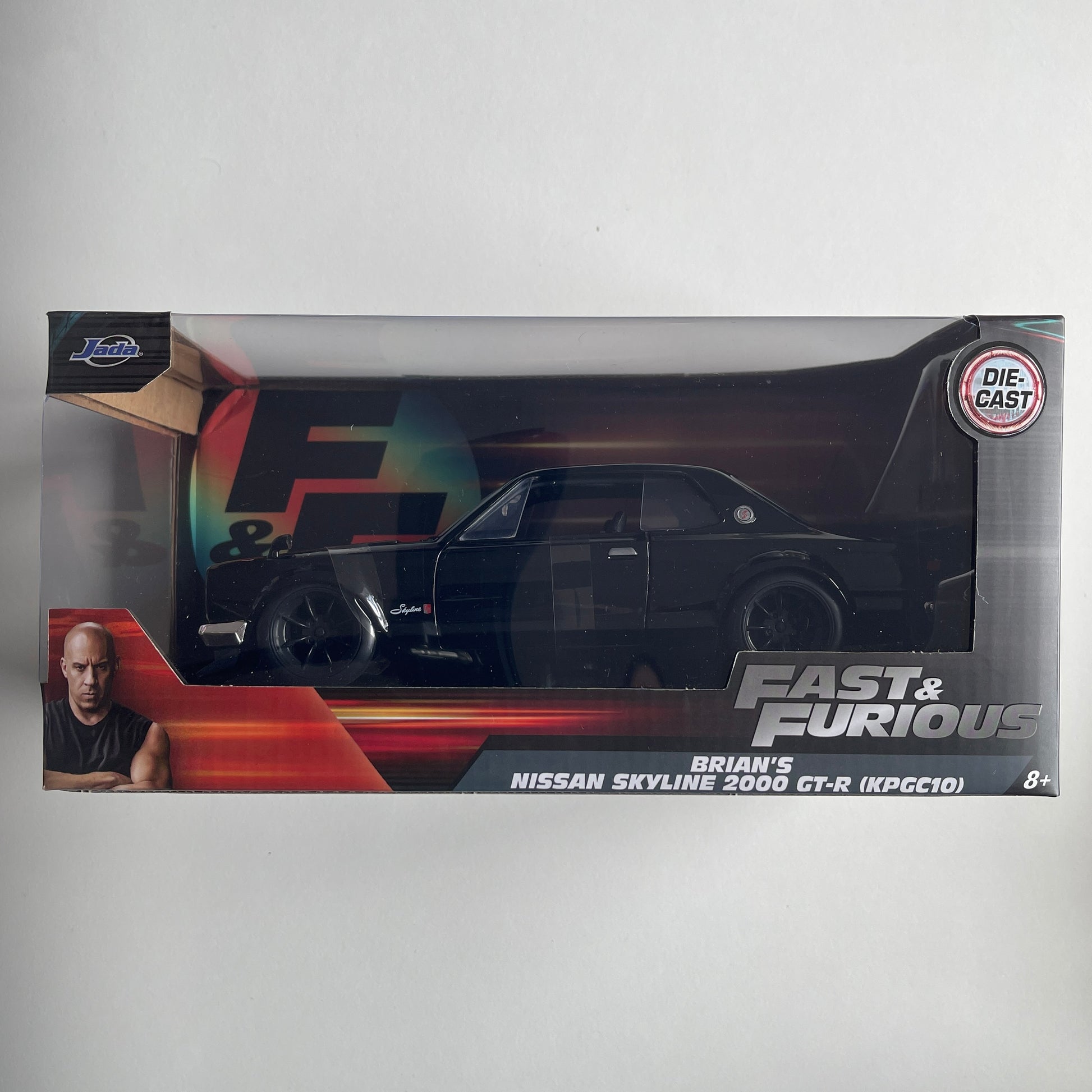 Jada 1/24 Fast Furious Brian's Nissan Skyline 2000 GT-R (KPGC10) (Damaged)