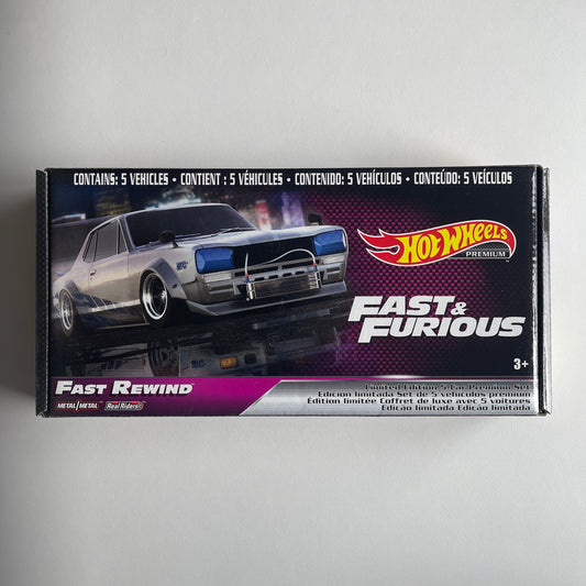 Hot Wheels 2019 Fast & Furious Fast Rewind Set Of 5 Cars Box (Opened)