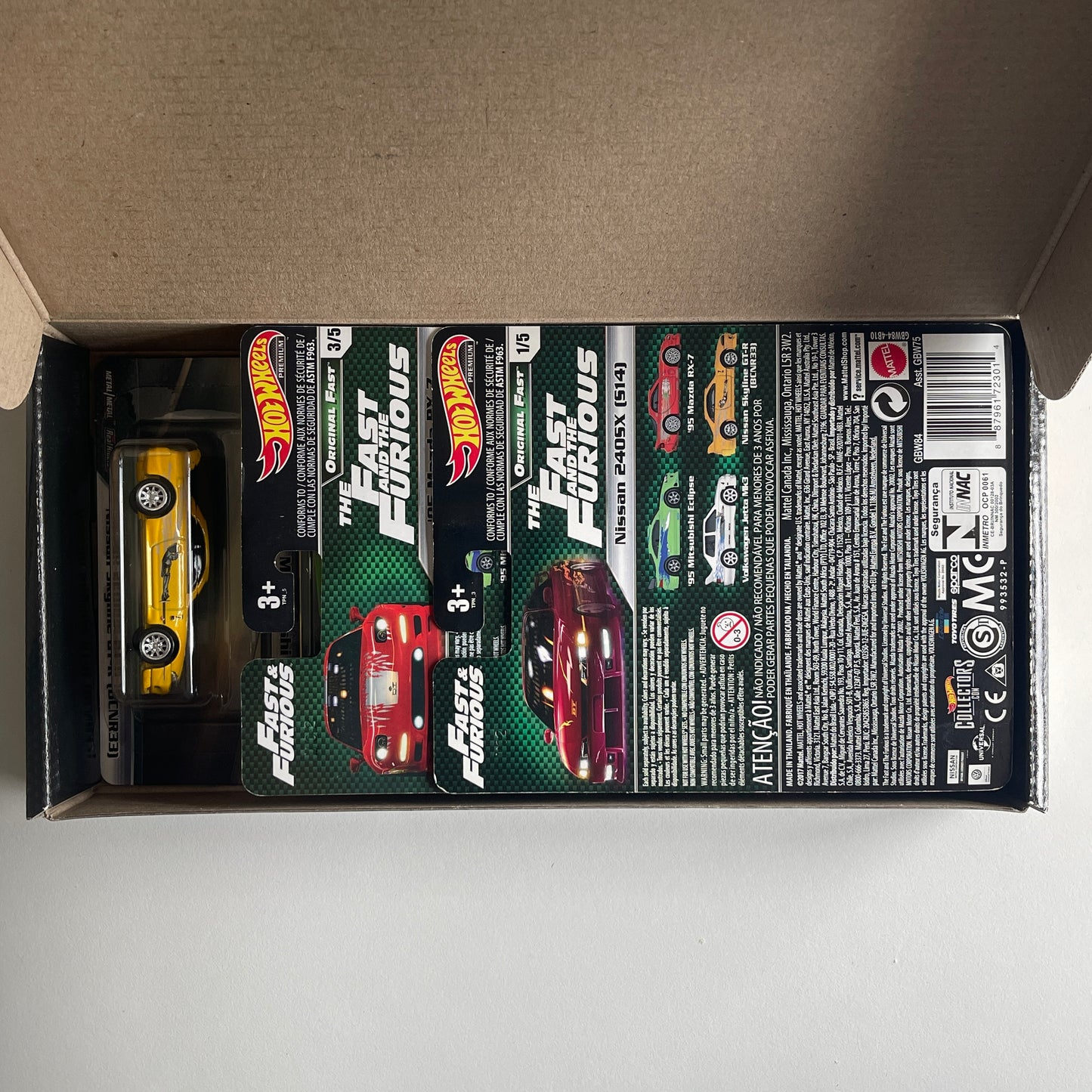 Hot Wheels 2019 Fast & Furious Original Fast Set Of 5 Cars Box (Opened) (Damaged)