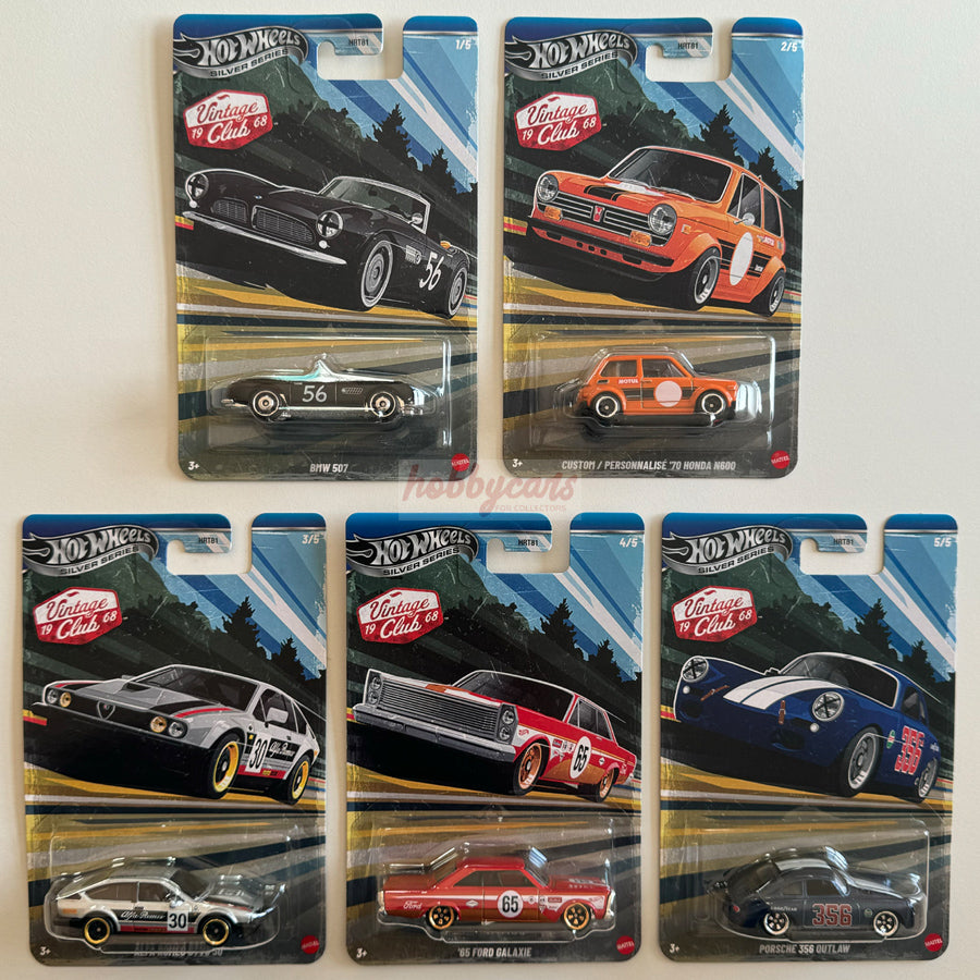 Hot Wheels 2026 Vintage Club Set of 5 Cars