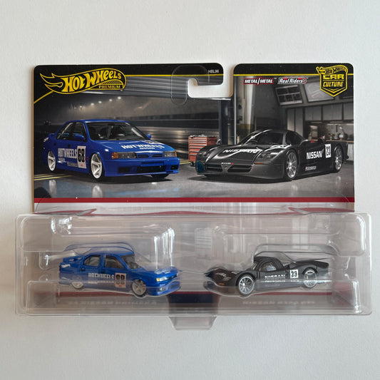 Hot Wheels 2 Twin Pack '94 Nissan Primera, Nissan R390 GT1 (Damaged)