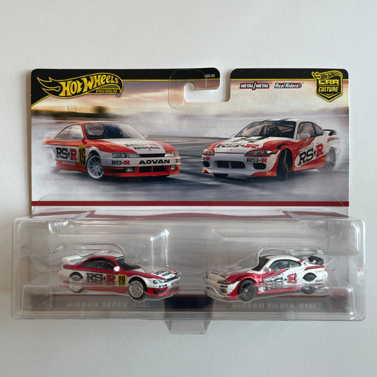 Hot Wheels 2 Twin Pack Nissan 240SX (S14), Nissan Silvia (S15) (Damaged)