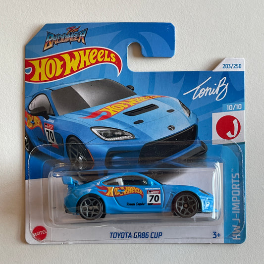 Hot Wheels Toyota GR86 Cup (Blue) Short Card HW J-Imports 203/250