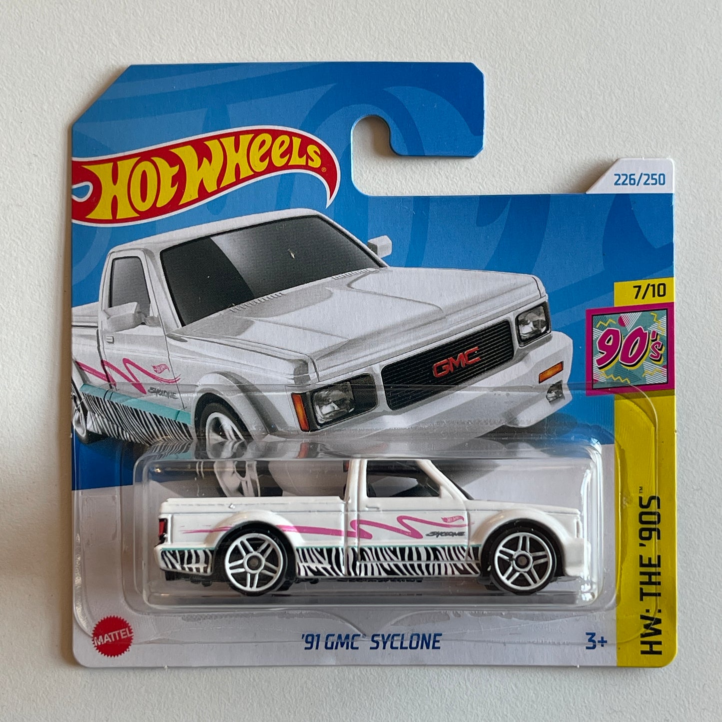 Hot Wheels '91 GMC Syclone (White) Short Card HW: The '90s 226/250