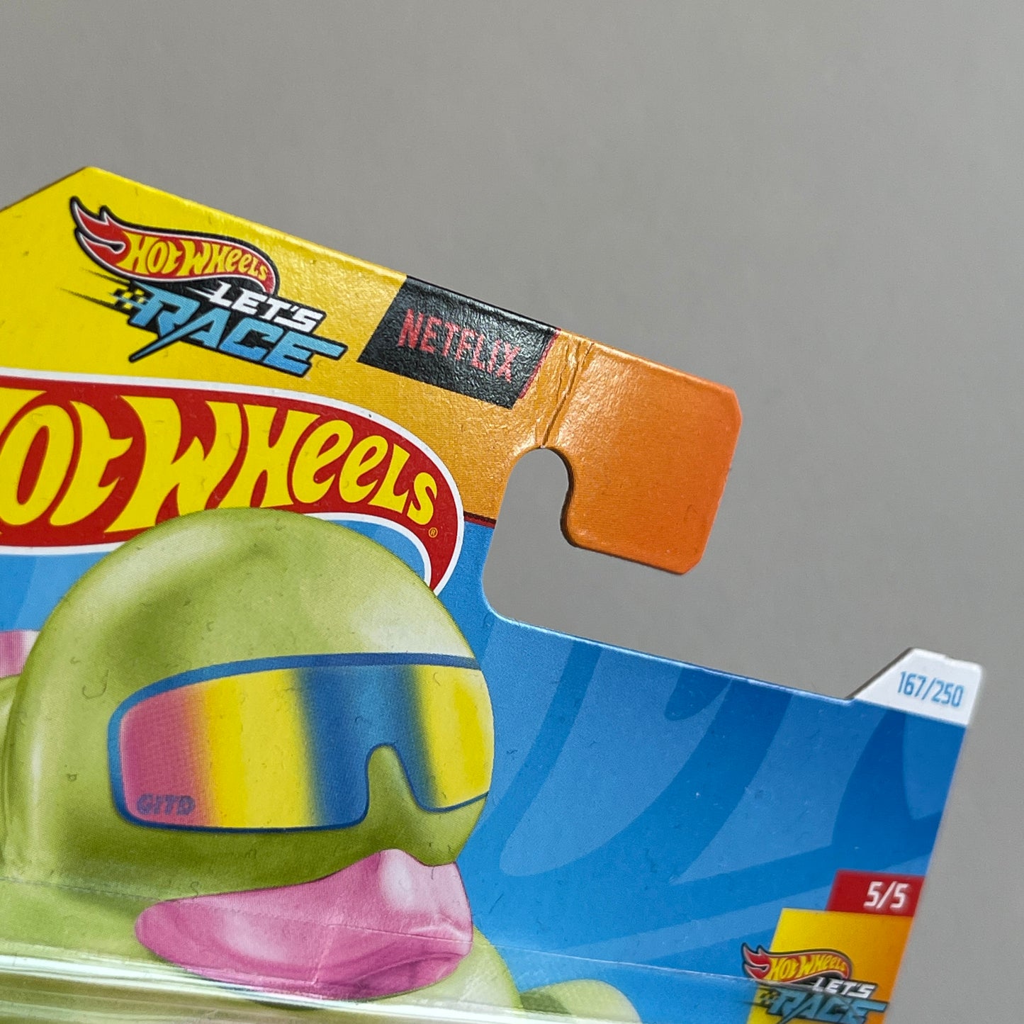 Hot Wheels Netflix Duck N' Roll (Glow in the Dark) Short Card (Damaged) Hot Wheels Let's Race 167/250