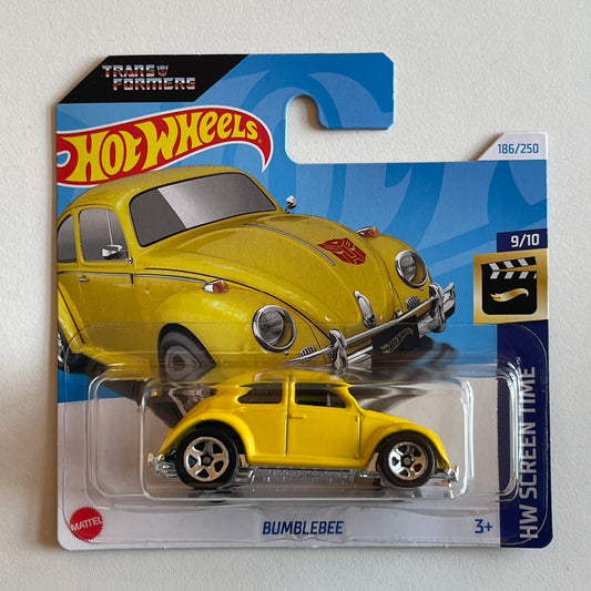 Hot Wheels Transformers Bumblebee (Yellow) Short Card HW Screen Time 186/250