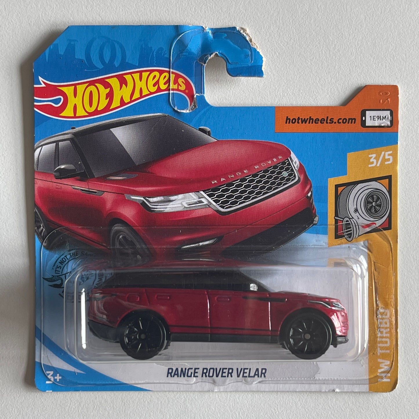 Hot Wheels Range Rover Velar (Red) Short Card (Damaged) HW Turbo 119/250