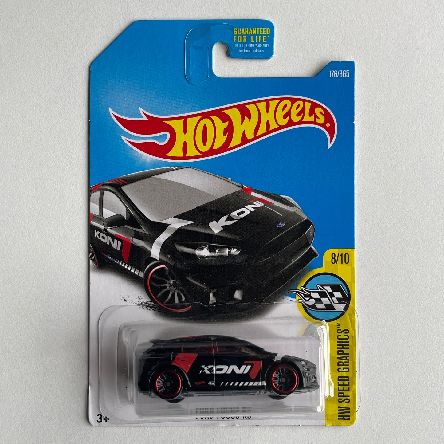 Hot Wheels Ford Focus RS (Black) Long Card (Damaged) HW Speed Graphics 176/365