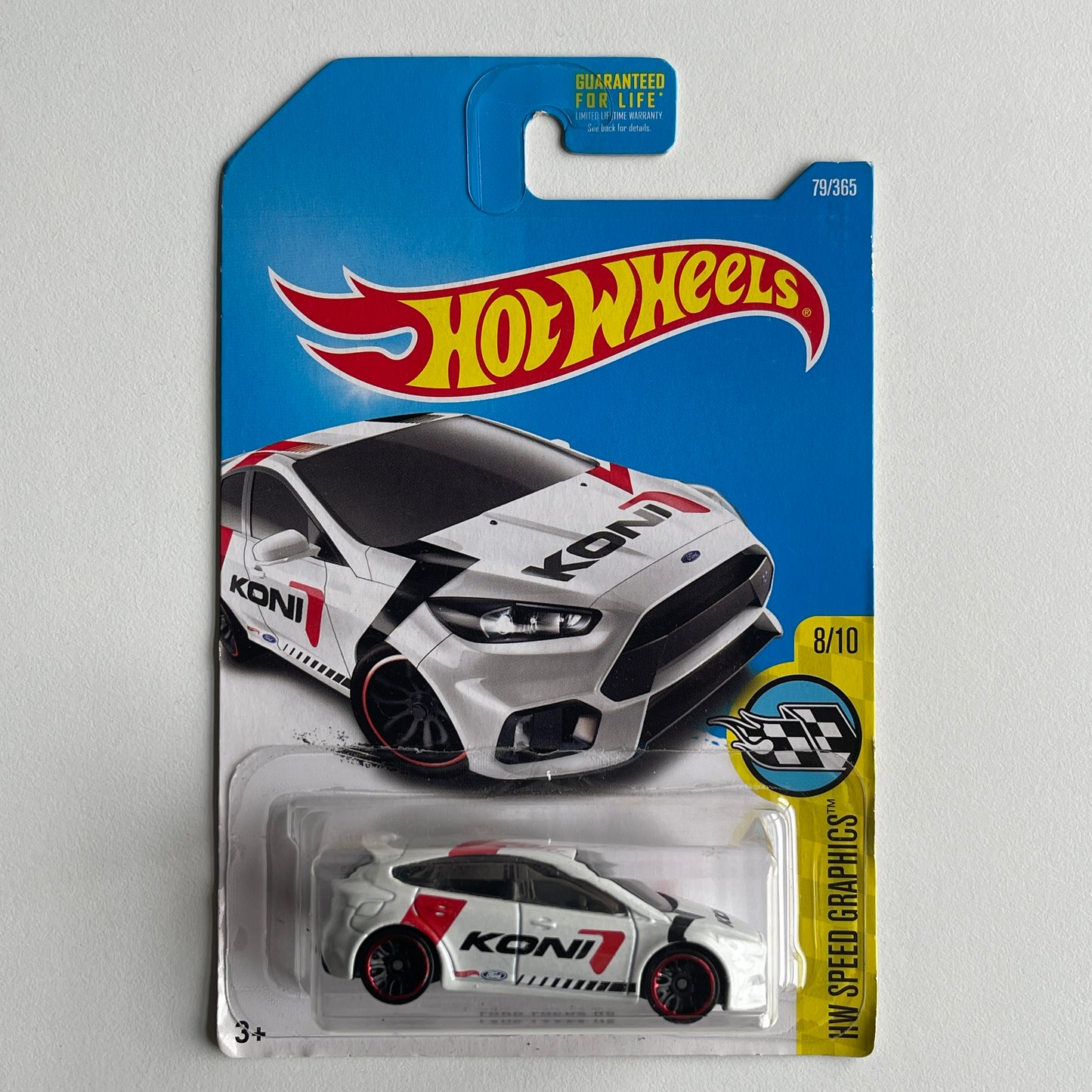 Hot Wheels Ford Focus RS (White) Long Card (Damaged) HW Speed Graphics 79/365