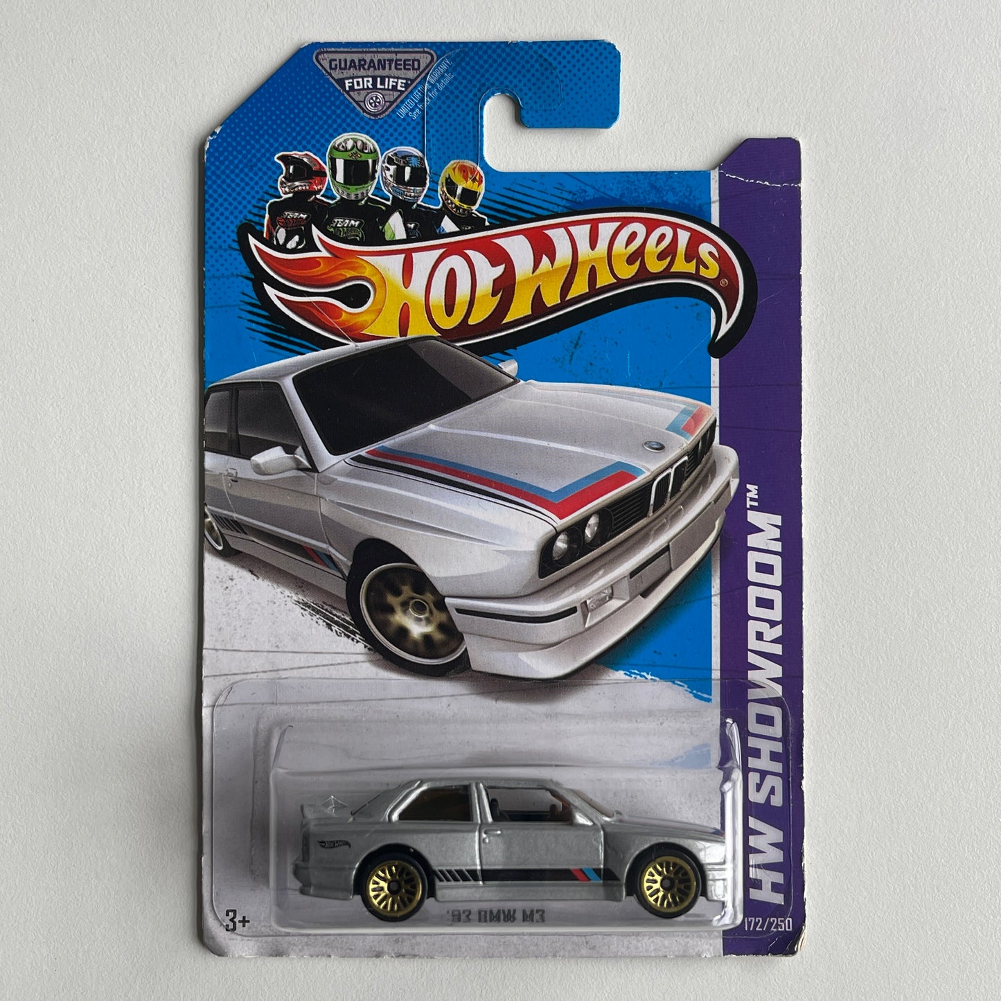 Hot Wheels '92 BMW M3 (Grey) Long Card (Damaged) HW Showroom 172/250