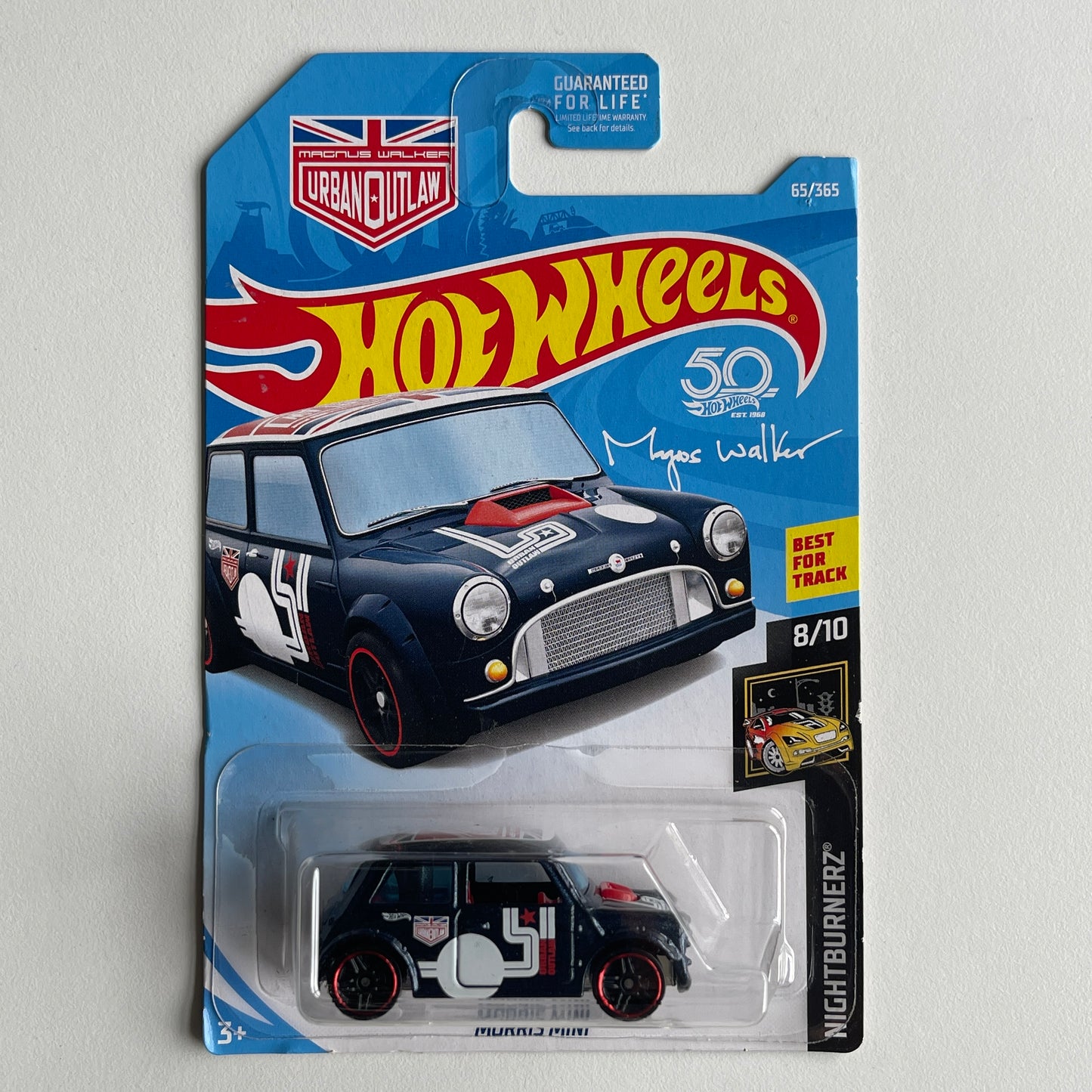 Hot Wheels Magnus Walker Morris Mini (Dark Blue) Long Card (Damaged) Nightburnerz 65/365