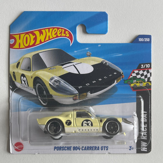 Hot Wheels Porsche 904 Carrera GTS (Yellow) Short Card (Damaged) HW Race Day 100/250