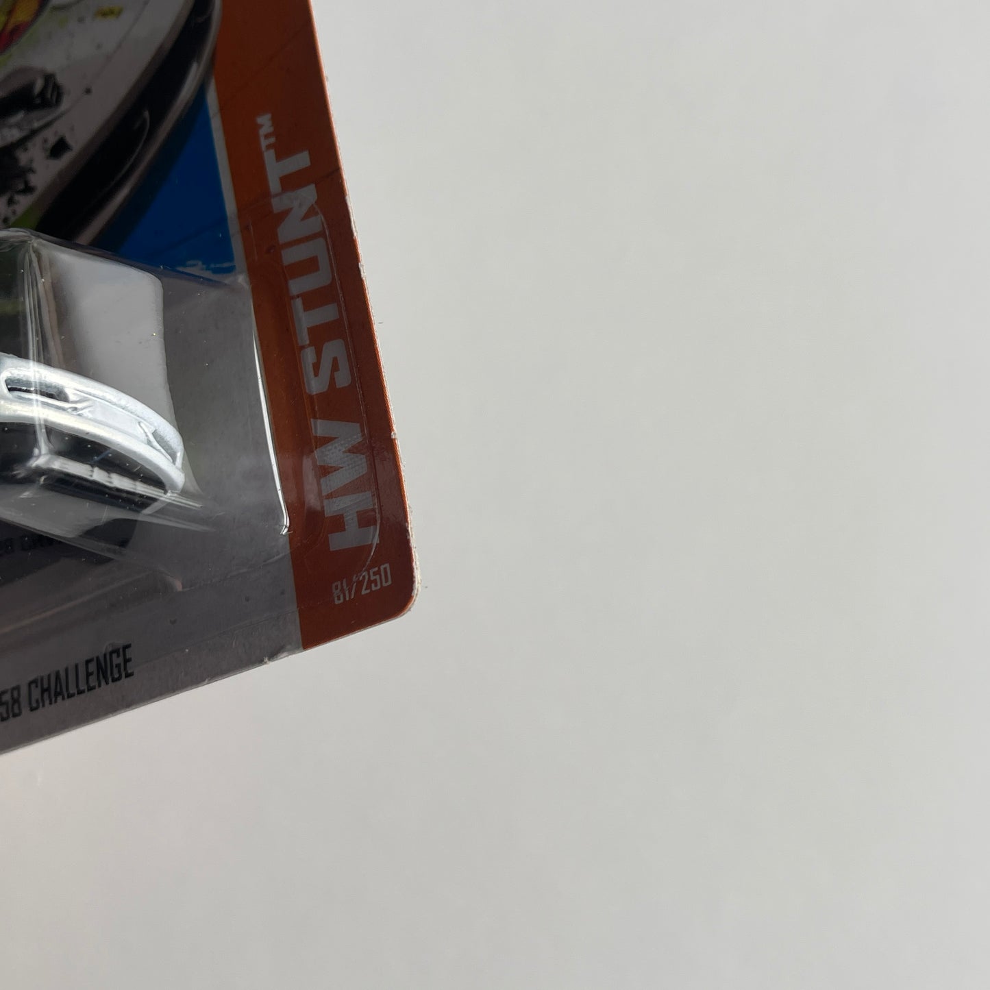 Hot Wheels Ferrari 458 Challenge (White) Long Card (Damaged) HW Stunt 81/250