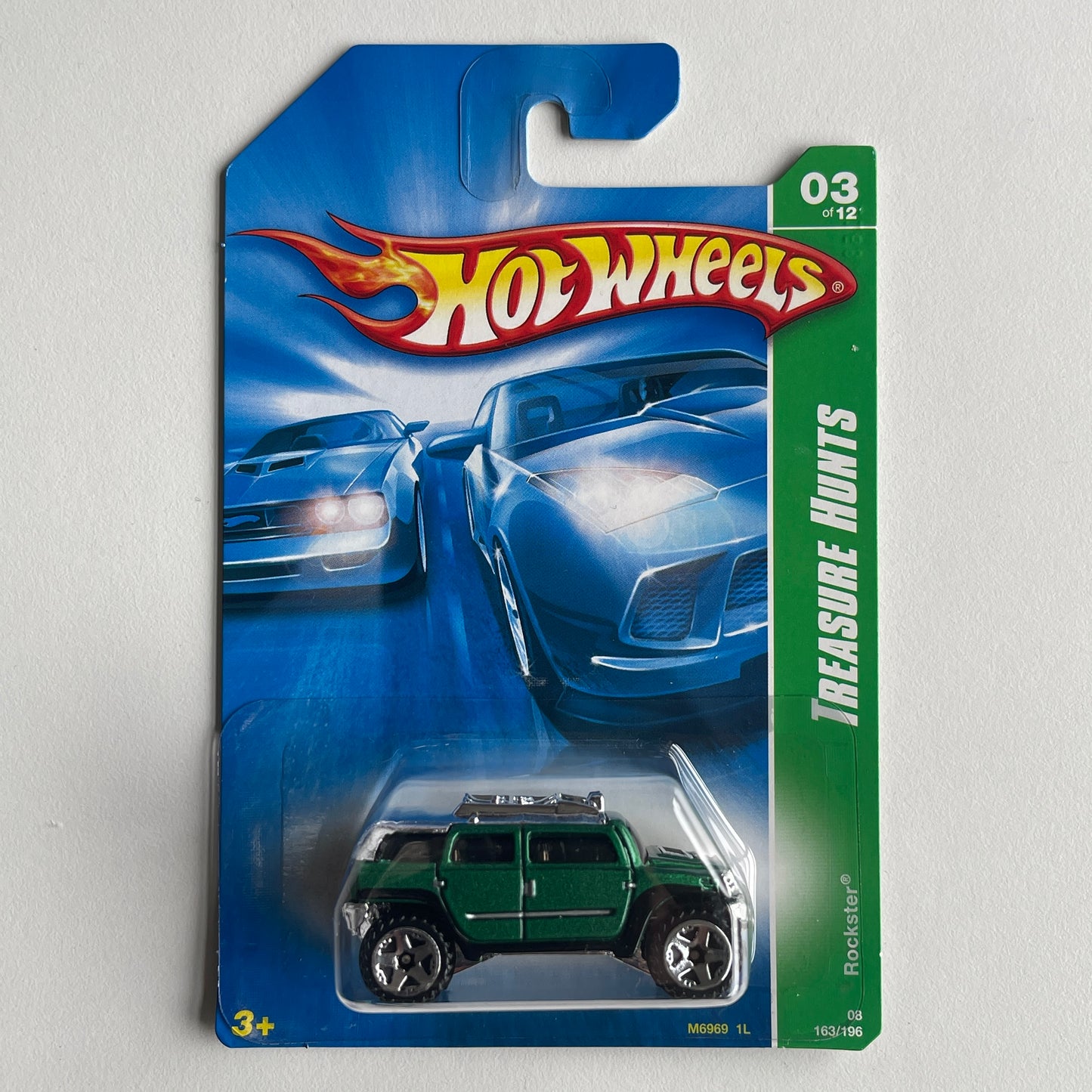 Hot Wheels Rockster (Green) Long Card Treasure Hunts 163/196