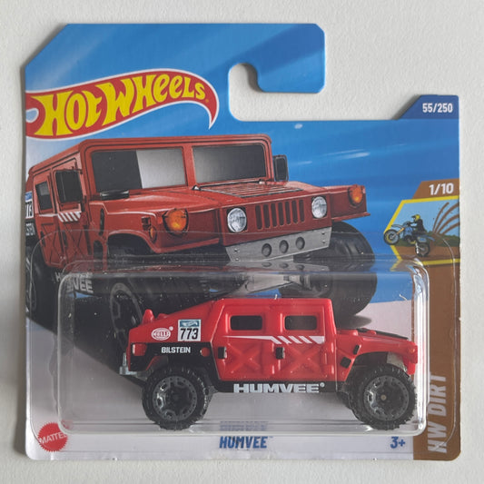 Hot Wheels HumVee (Red) Short Card (Damaged) HW Dirt 55/250