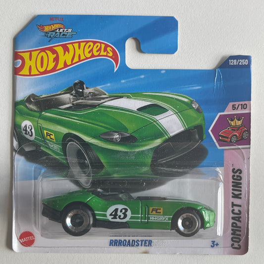 Hot Wheels Netflix RRRoadster (Green) Short Card (Damaged) Compact Kings 128/250