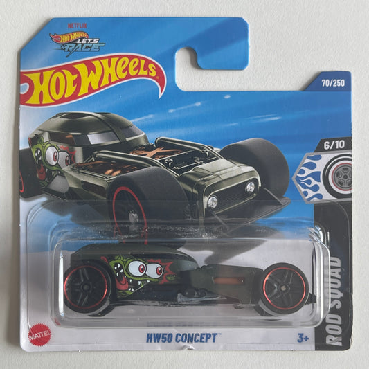 Hot Wheels Netflix HW50 Concept (Green) Short Card (Damaged) Rod Squad 70/250
