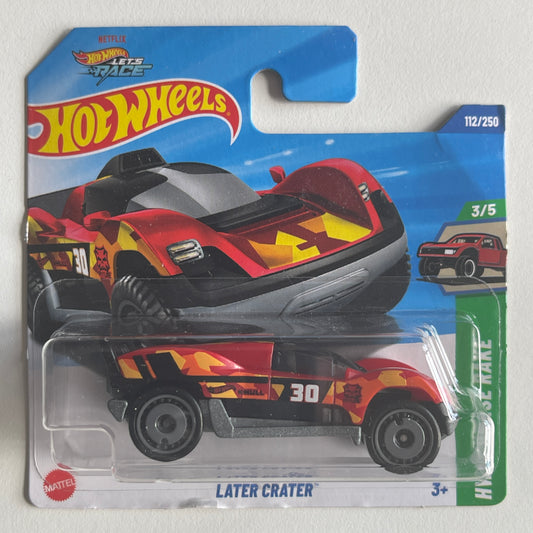 Hot Wheels Netflix Later Crater (Red) Short Card (Damaged) HW Reverse Rake 112/250