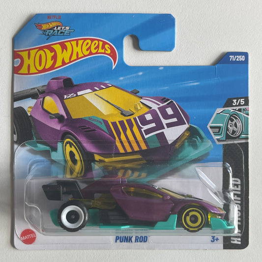 Hot Wheels Netflix Punk Rod (Green/Purple) Short Card (Damaged) HW Modified 71/250