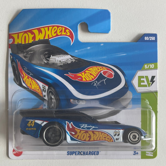Hot Wheels Supercharged (Blue) Short Card (Damaged) HW EV 60/250