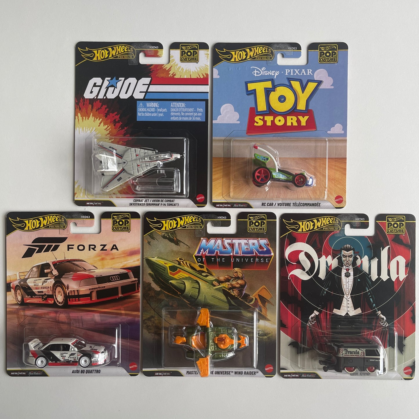 Hot Wheels [2026 Pop Culture] Mix 4, Set of 5 Cars (Damaged)