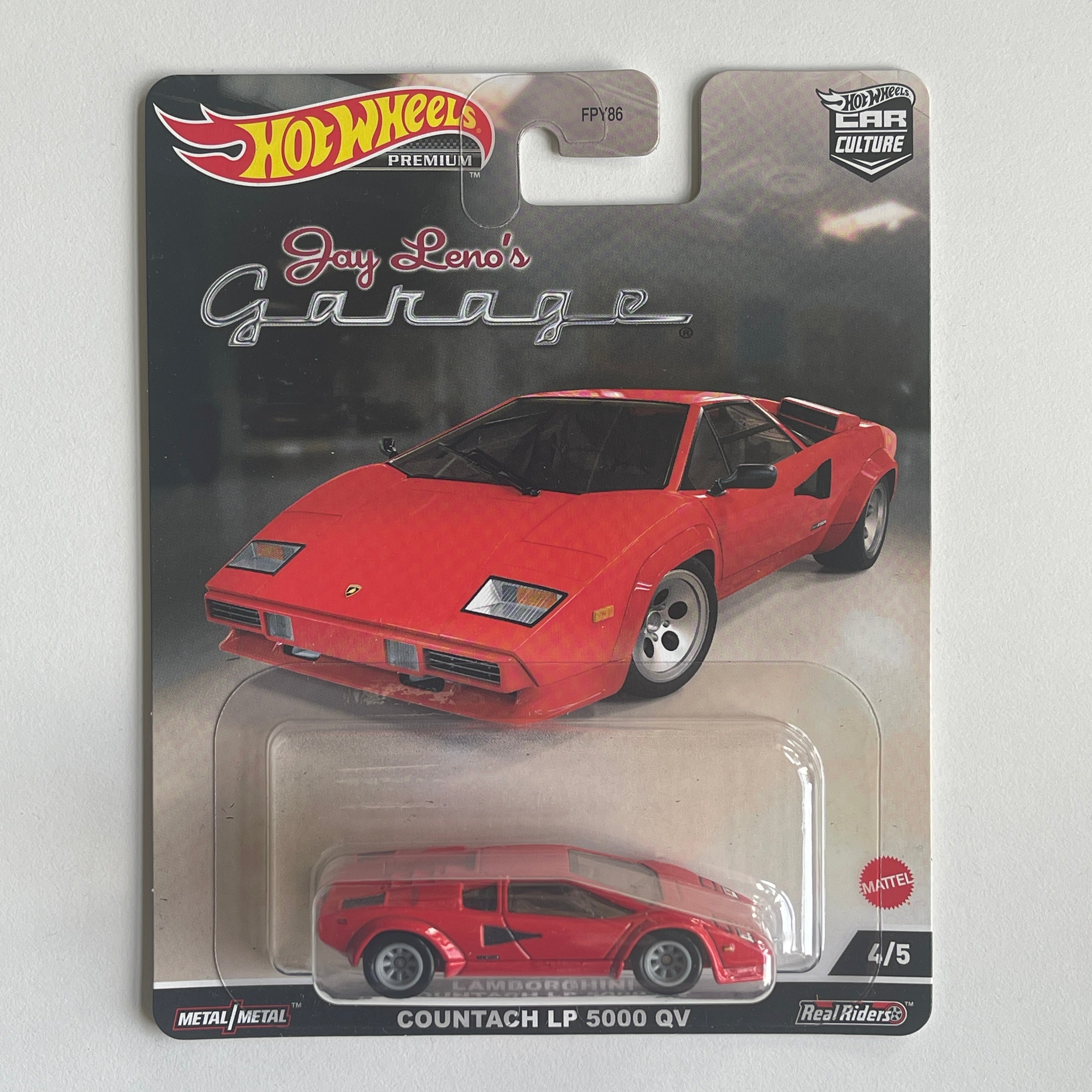 Hot Wheels 2022 Premium Jay Leno's Garage Lamborghini Countach LP 5000 store QV Chase