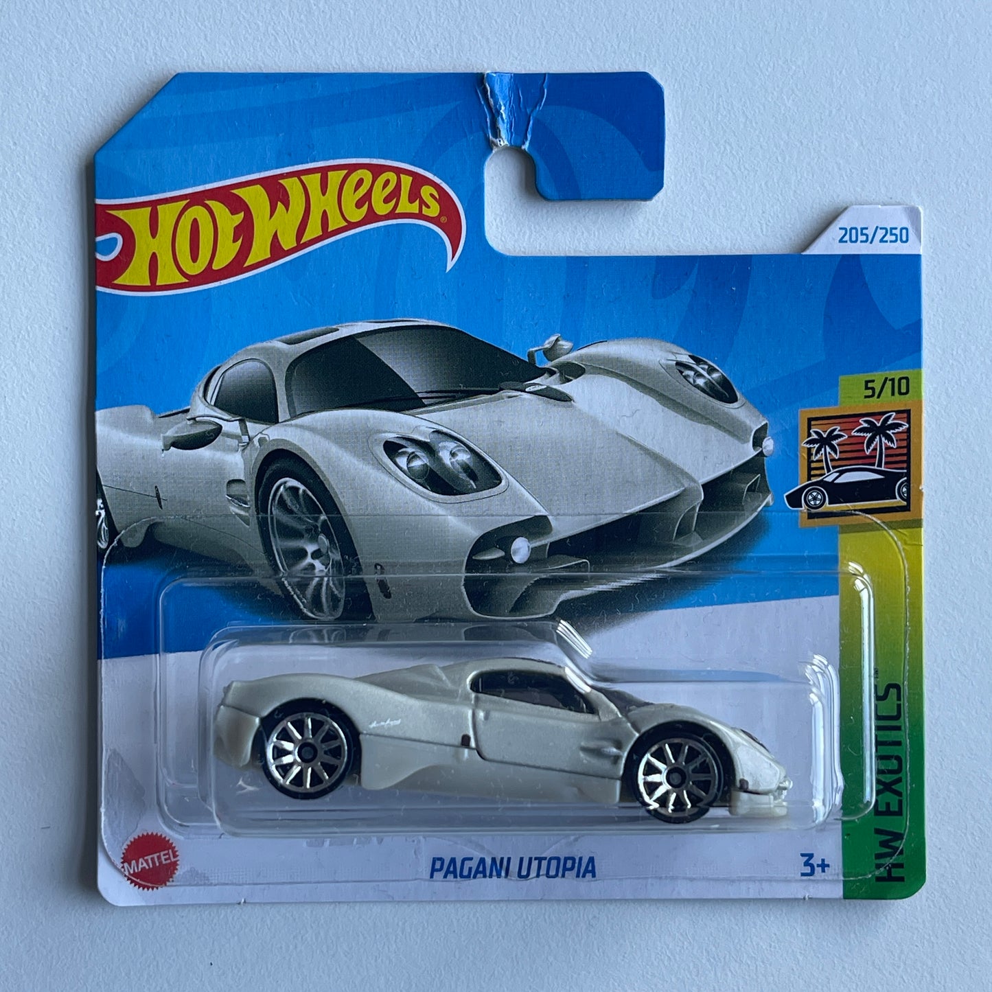 Hot Wheels Pagani Utopia (Grey) Short Card (Damaged) HW Exotics 205/250