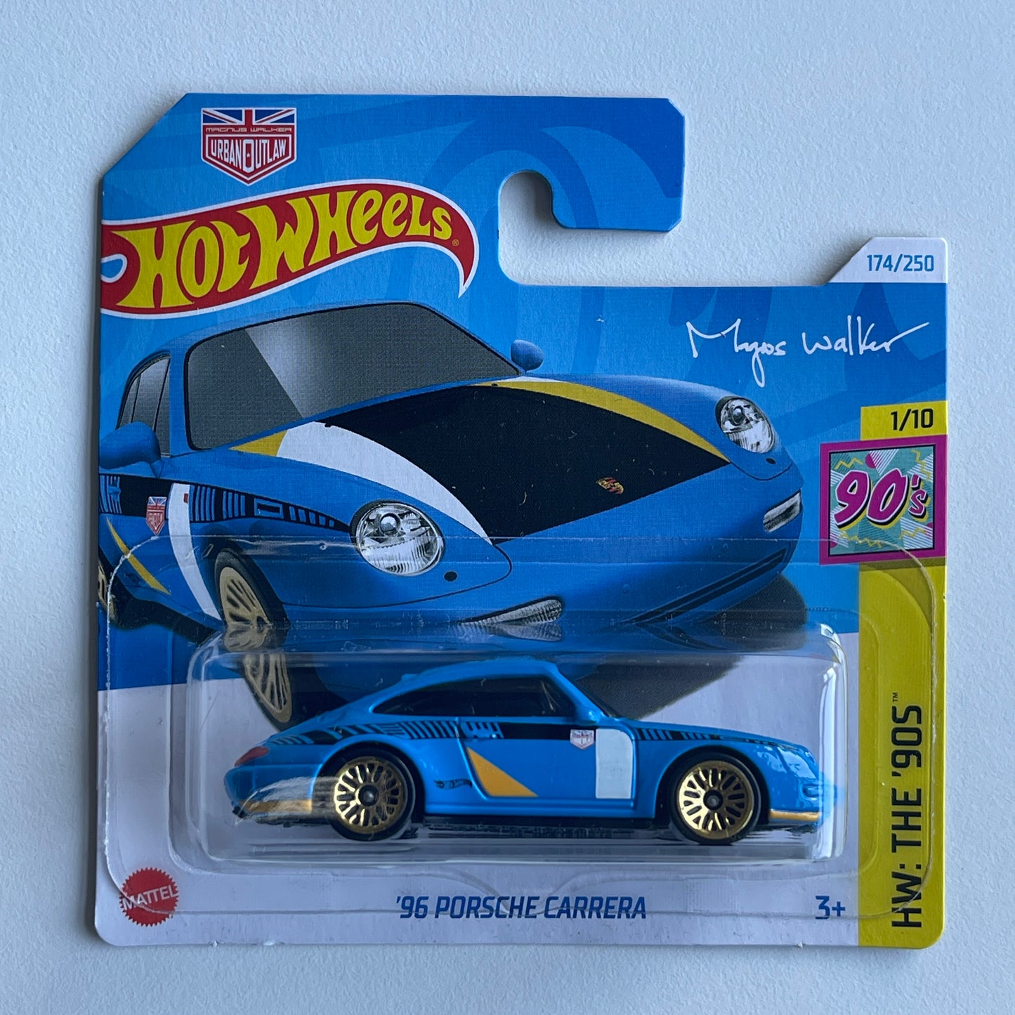 Hot Wheels Magnus Walker '96 Porsche Carrera (Blue) Short Card HW: The '90s 174/250