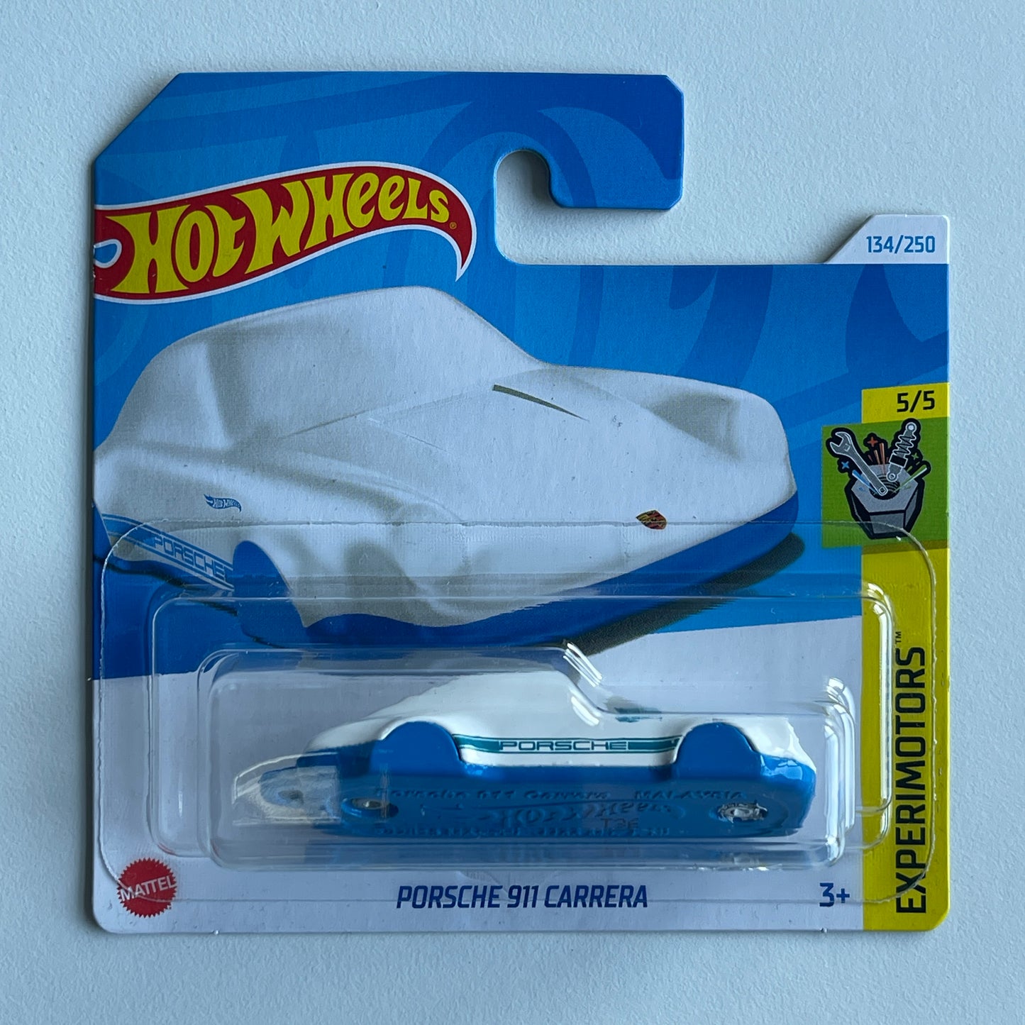 Hot Wheels Porsche 911 Carrera (White/Blue) Short Card Expertmotors 134/250