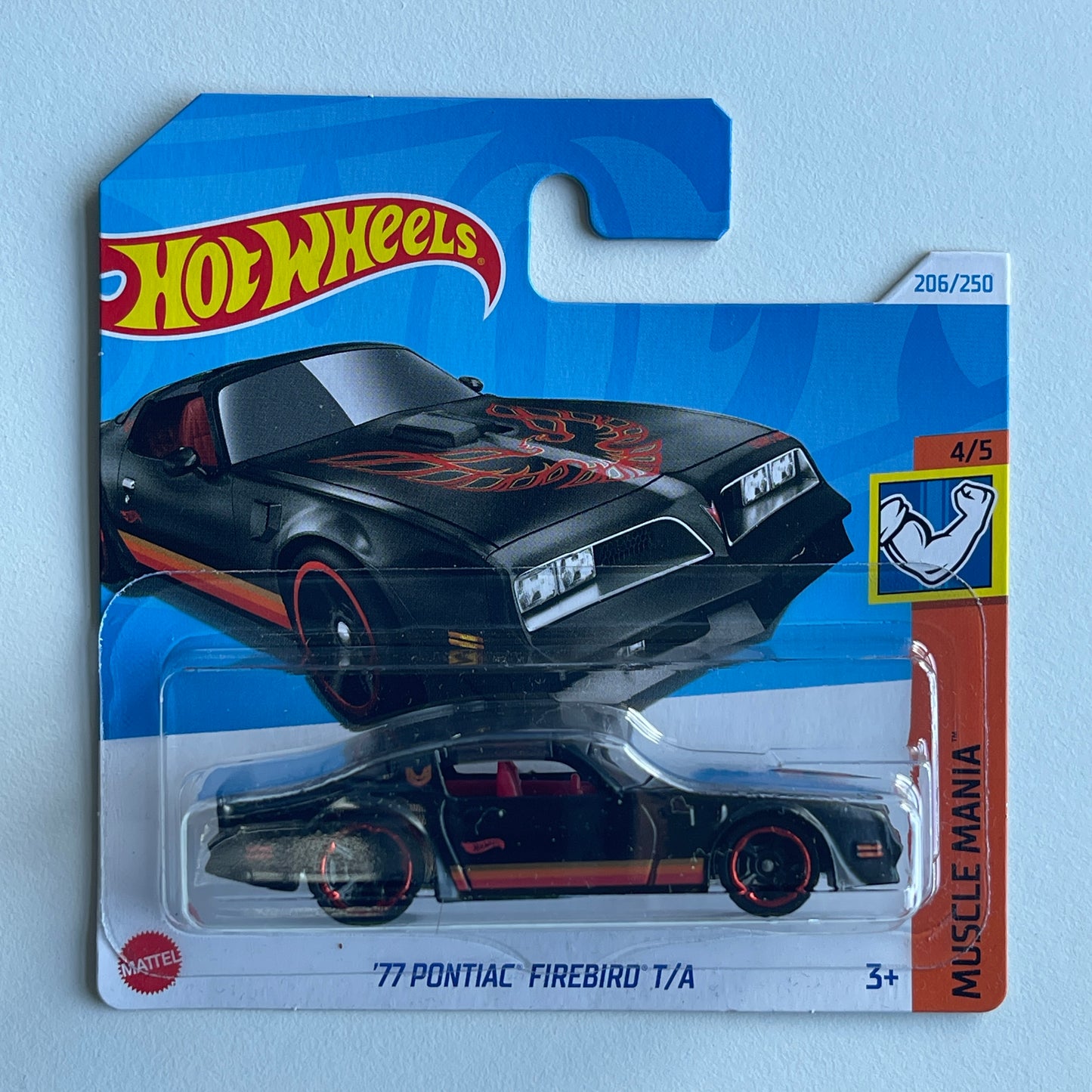 Hot Wheels '77 Pontiac Firebird T/A (Black) Short Card Muscle Mania 206/250