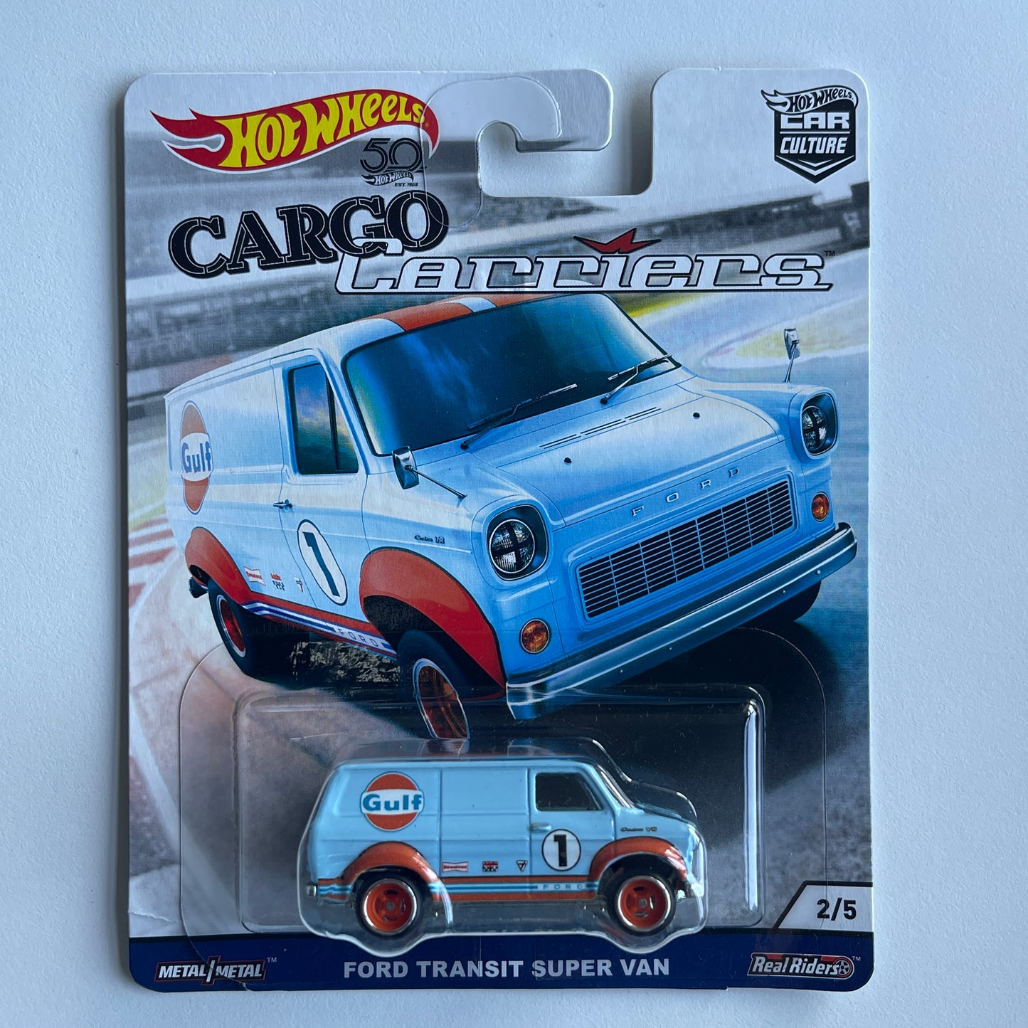 Hot Wheels [2018 Cargo Carriers] Ford Transit Super Van (Damaged)