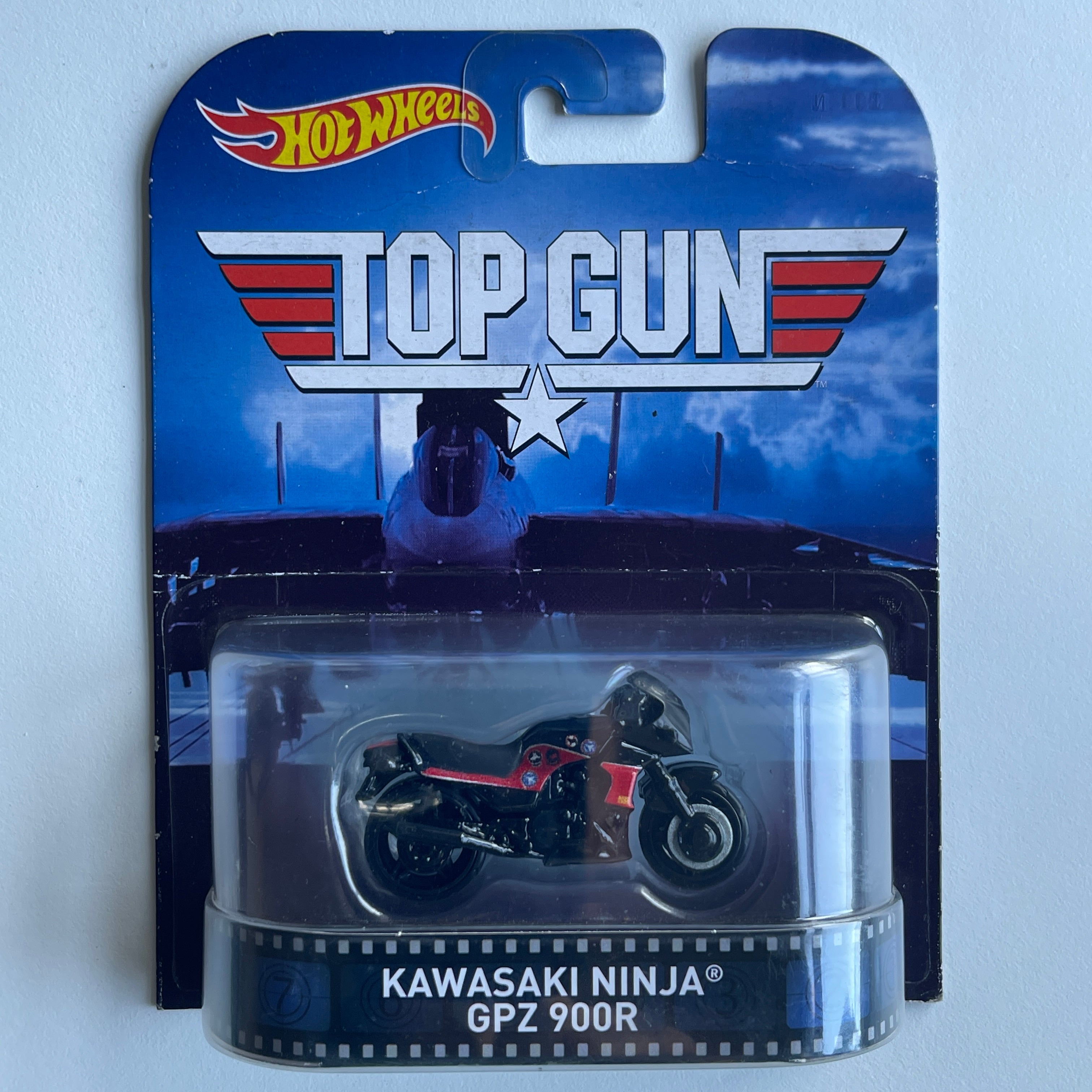 Hot Wheels [2015 Replica Entertainment] Mix 3 Kawasaki Ninja GPZ 900R Top  Gun (Damaged)