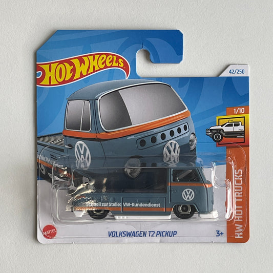 Hot Wheels Volkswagen T2 Pickup (Dark Grey) Short Card HW Hot Trucks 42/250