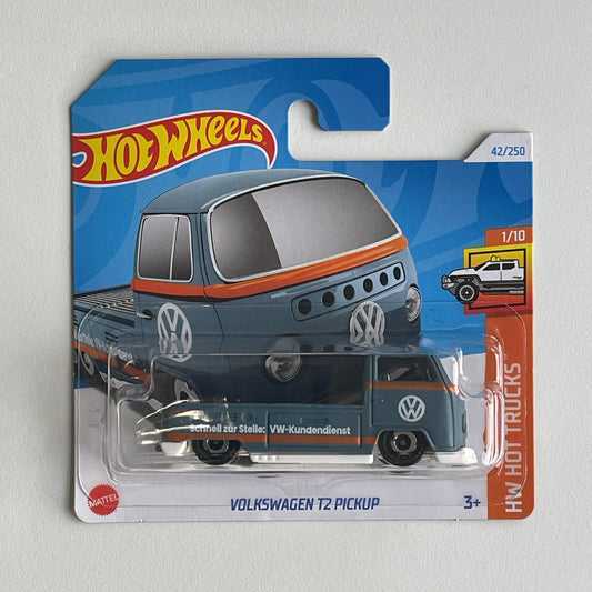 Hot Wheels Volkswagen T2 Pickup (Dark Grey) Short Card (Damaged) HW Hot Trucks 42/250