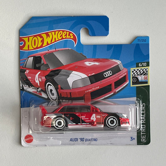 Hot Wheels Audi '90 Quattro (Red) Short Card (Damaged) Retro Racers 77/250