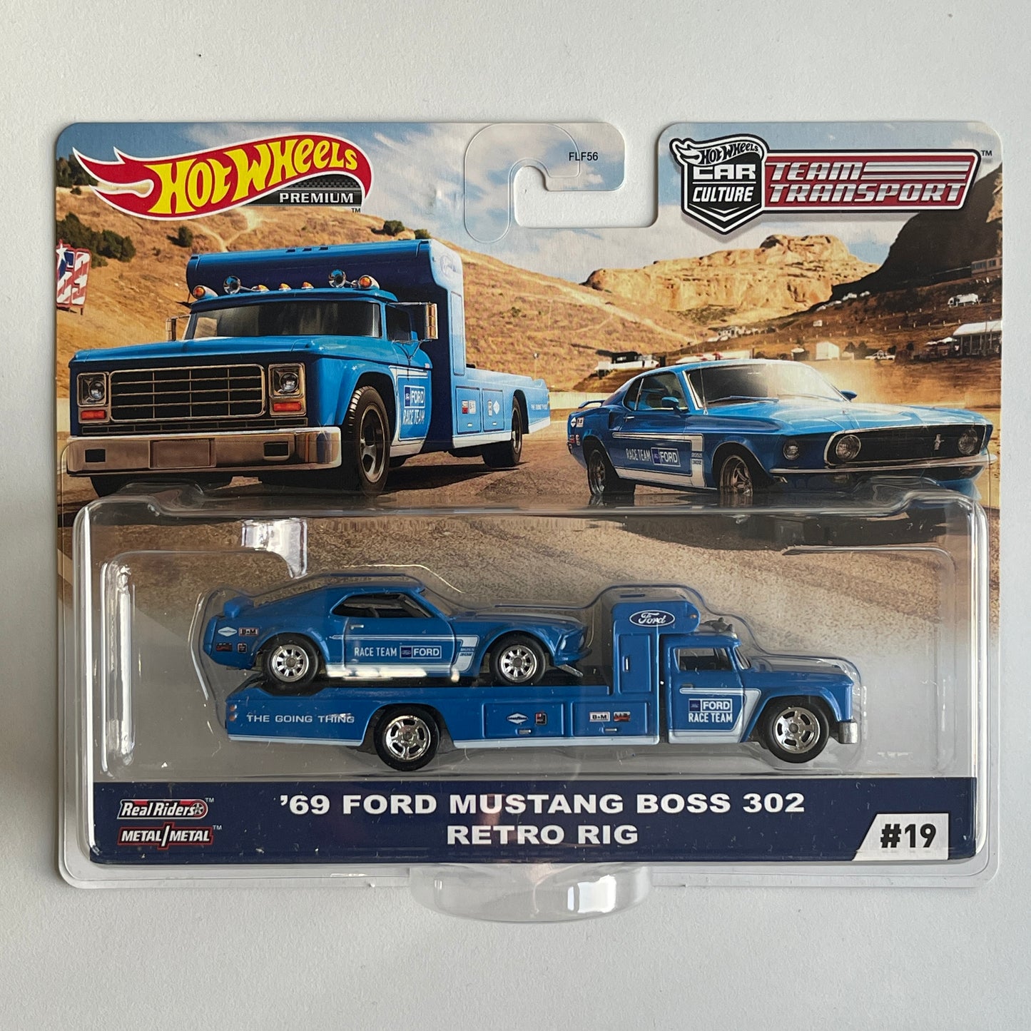 Hot Wheels Team Transport #19 '69 Ford Mustang Boss 302 (Damaged)