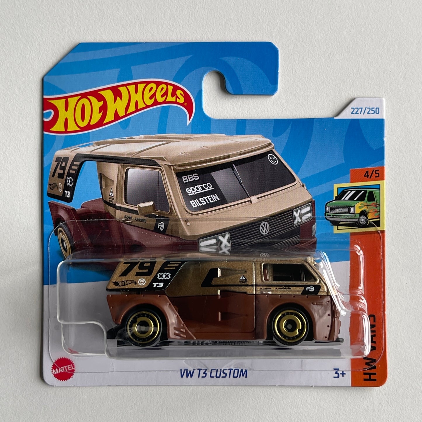 Hot Wheels VW T3 Custom (Brown) Short Card HW Vans 227/250