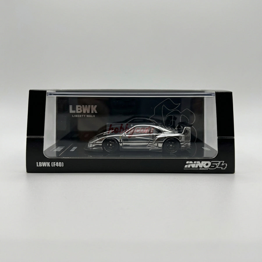 Inno64 Ferrari LBWK (F40) Silver Chrome