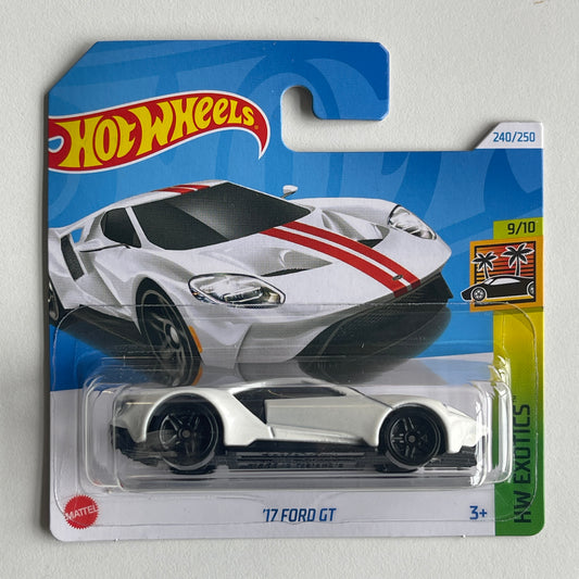 Hot Wheels '17 Ford GT (White) Short Card HW Exotics 240/250