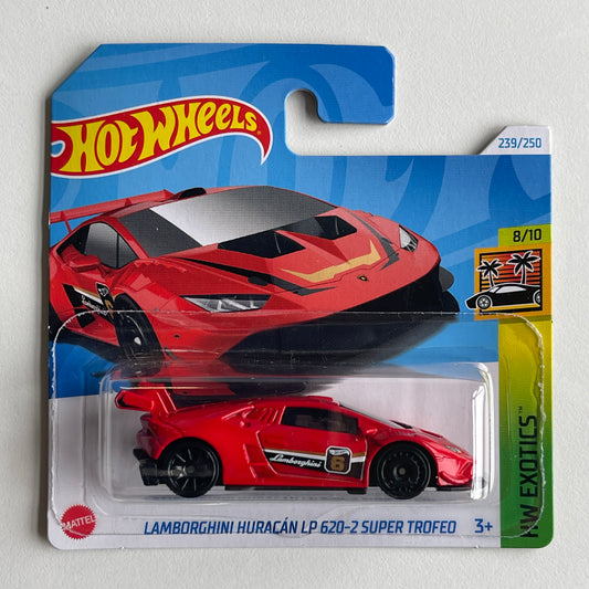 Hot Wheels Lamborghini Huracan LP 620-2 Super Trofeo (Red) Short Card HW Exotics 239/250